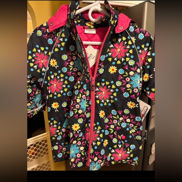 New with tags Hanna Anderson Kids Floral Print Hooded Jacket